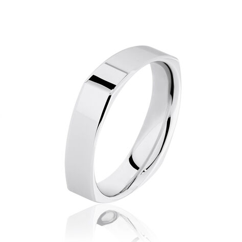 Alliance Carree Polie Or Blanc - Alliances duo Unisex | Marc Orian