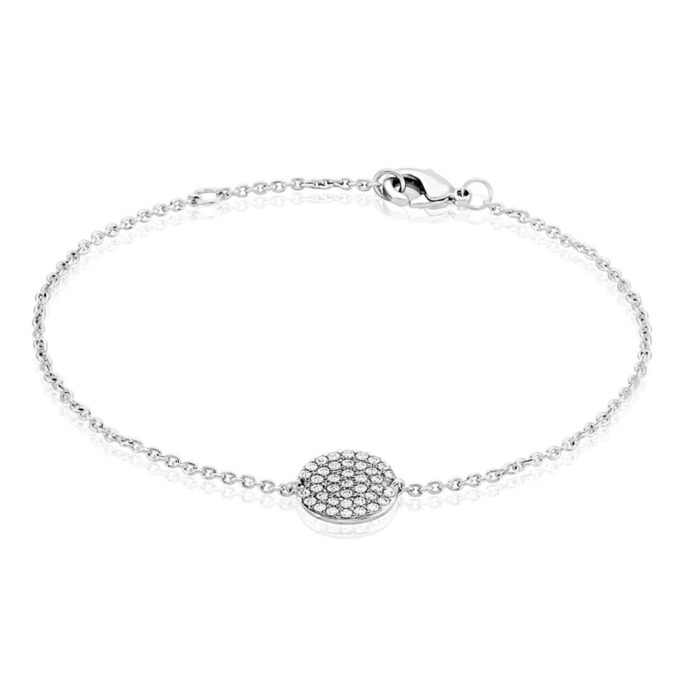 Bracelet Sharma Argent Blanc Oxyde De Zirconium - Bracelets Medailles Femme | Marc Orian