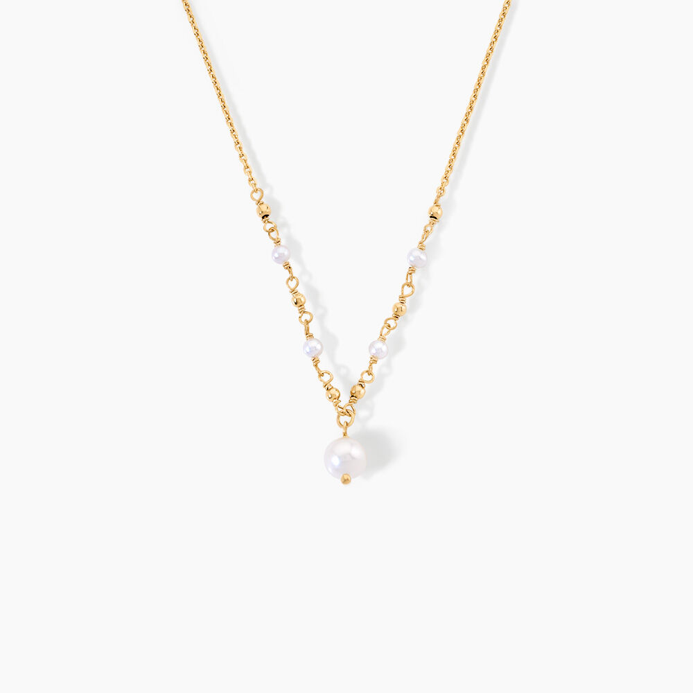 Collier Bindy Argent Dor&eacute; A L'Or 750/1000 Perle De Culture - Colliers avec pierres  | Marc Orian