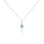 Collier Passion Or Blanc Topaze Et Oxyde De Zirconium - Colliers avec pierres Femme | Marc Orian