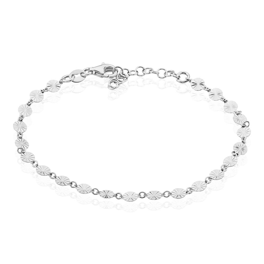 Bracelet Argent Blanc Raitha M - Bracelets mailles Femme | Marc Orian