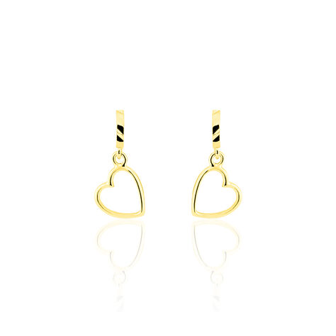 Boucles D'oreilles Pendantes Anne-maudae Pendantes Coeurs Or Jaune - Pendantes Femme | Marc Orian