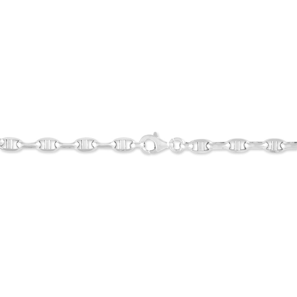 Bracelet Cameo Maille Alternee 1/3 Or Blanc - Bracelets mailles Femme | Marc Orian
