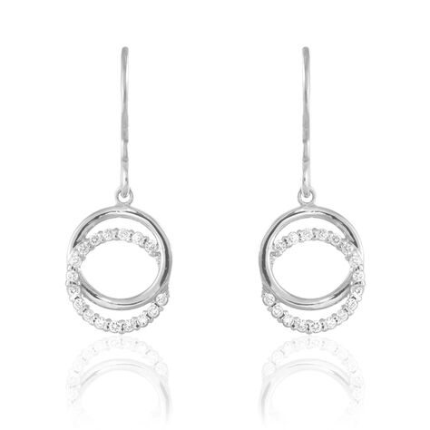 Boucles D'oreilles Pendantes Circus Argent Blanc Oxyde De Zirconium - Pendantes Femme | Marc Orian