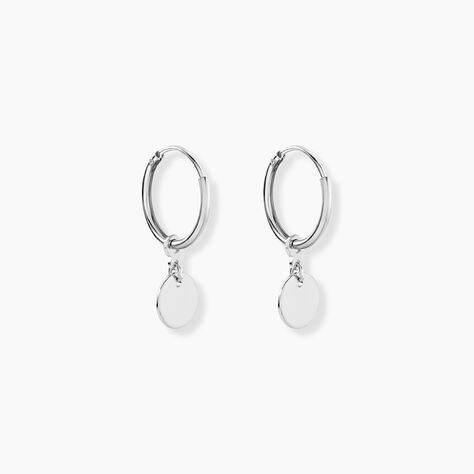Cr&eacute;oles Elvyn Argent Blanc - Boucles d'oreilles pampille Femme | Marc Orian