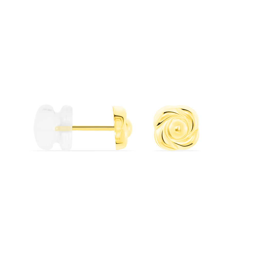 Boucles D'oreilles Puces Philine Fleur Or Jaune - Puces Femme | Marc Orian