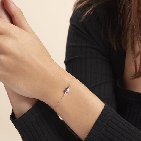 Bracelet Sculptural Or Blanc Diamant - Bracelets chaînes Femme | Marc Orian
