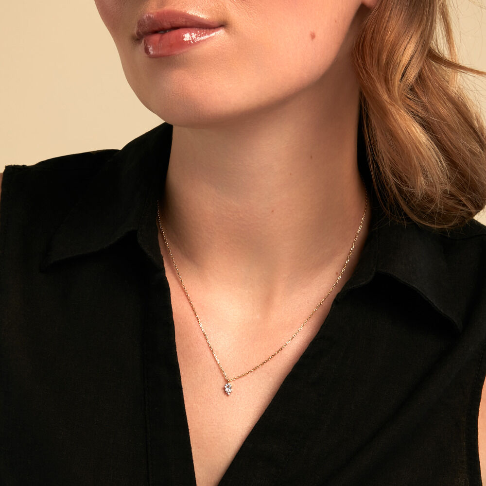 Collier Poem Argent Jaune Topaze Oxyde De Zirconium - Colliers avec pierres Femme | Marc Orian