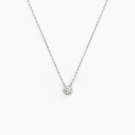 Collier Teani Or Blanc Diamant - Colliers avec pierres Femme | Marc Orian