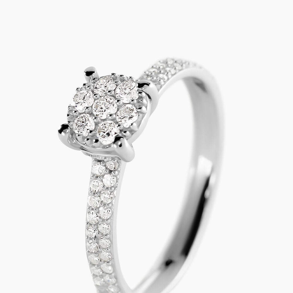 Bague Frika Or Blanc Diamant - Parures de mariage Femme | Marc Orian