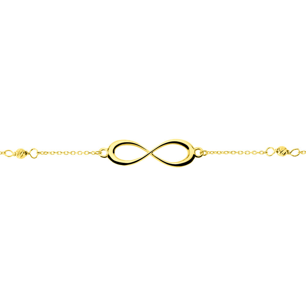 Bracelet Miny Infini Boules Diamante Or Jaune - Bracelets cha&icirc;nes Femme | Marc Orian