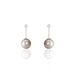 Boucles D'oreilles Pendantes Semi-ronde Or Blanc Perle De Tahiti - Pendantes Femme | Marc Orian