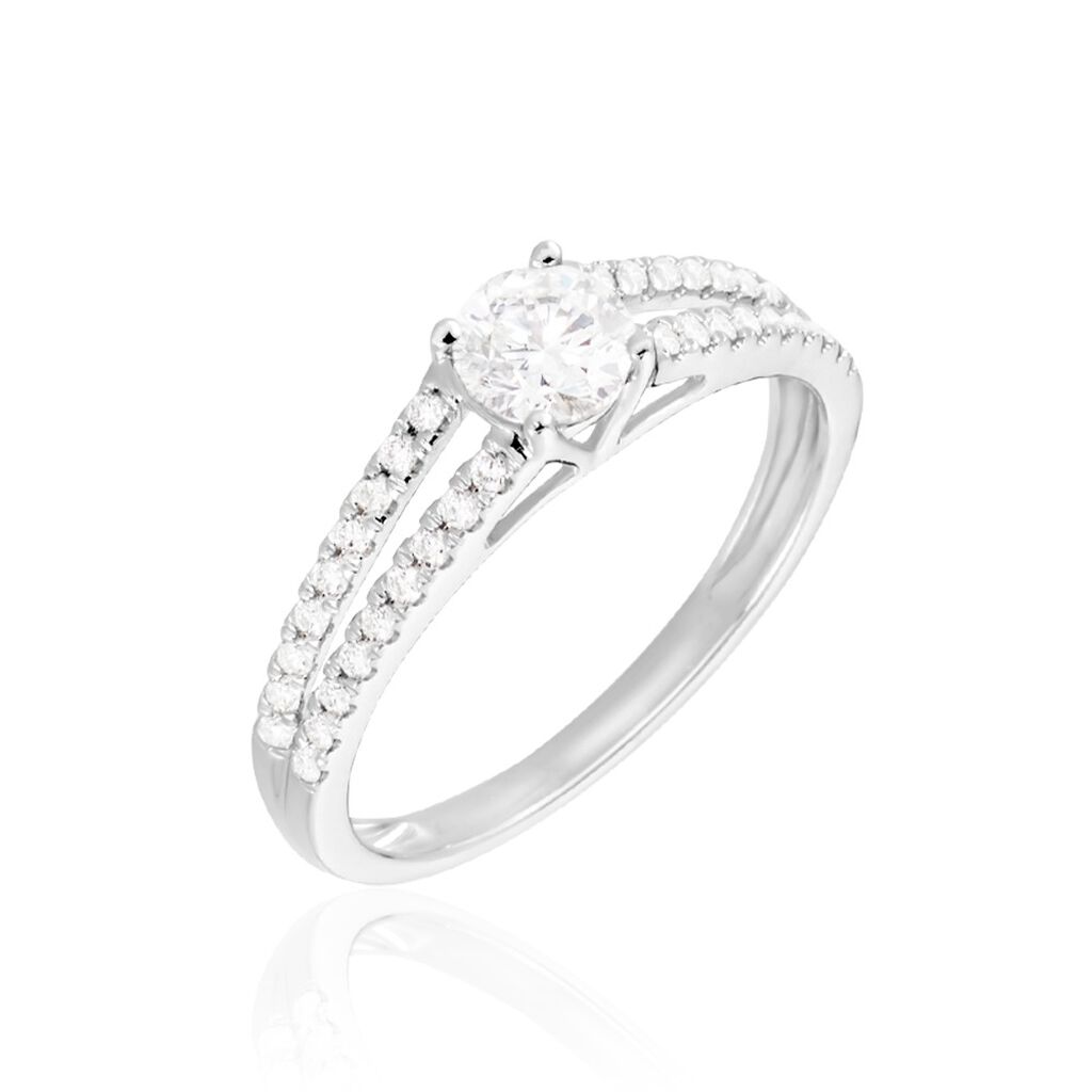 Bague Solitaire Or Blanc Neirin Diamants Synthétiques - Solitaires Femme | Marc Orian