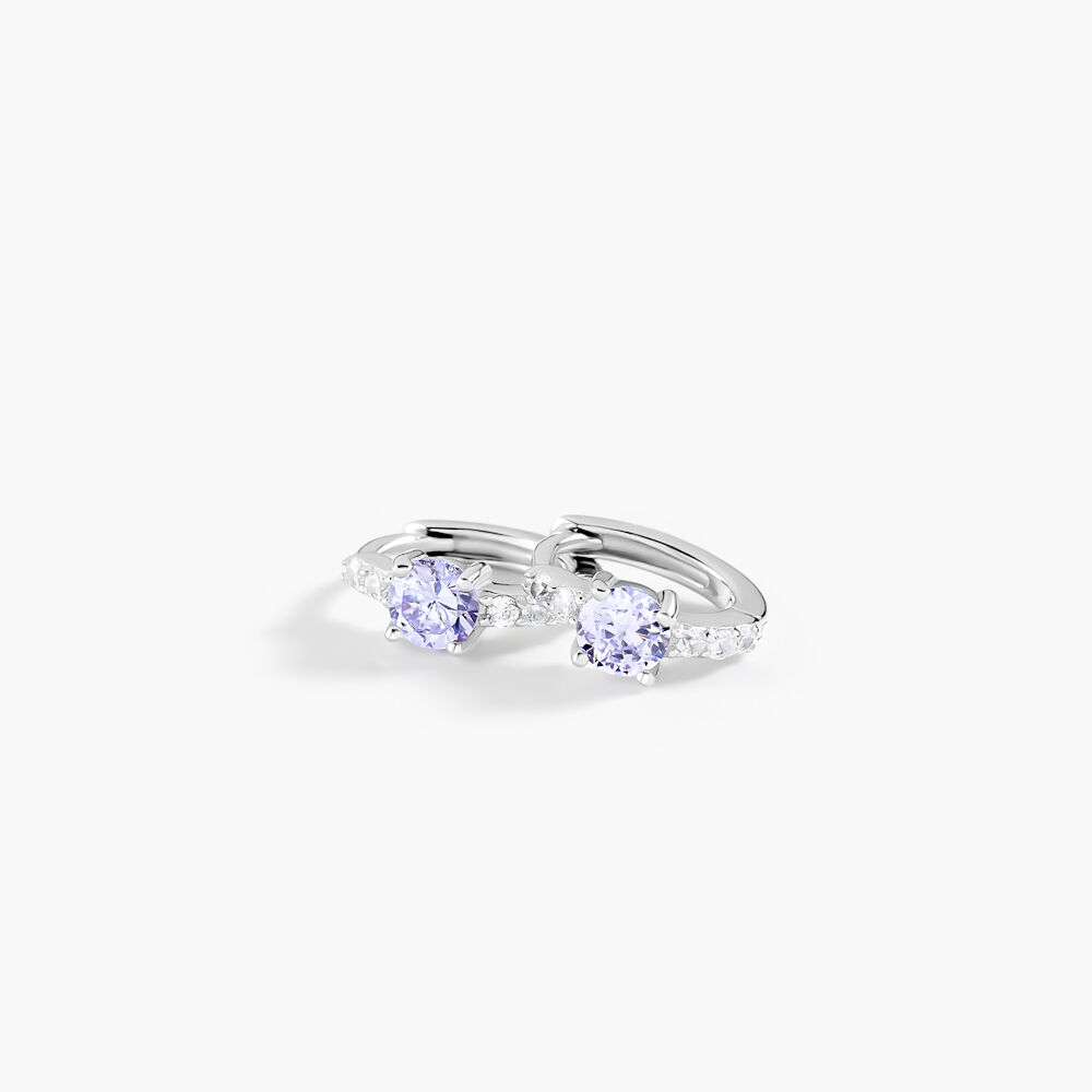 Créoles Gregh Argent Blanc Oxyde De Zirconium - Créoles Femme | Marc Orian