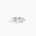 Cr&eacute;oles Gregh Argent Blanc Oxyde De Zirconium - Cr&eacute;oles Femme | Marc Orian