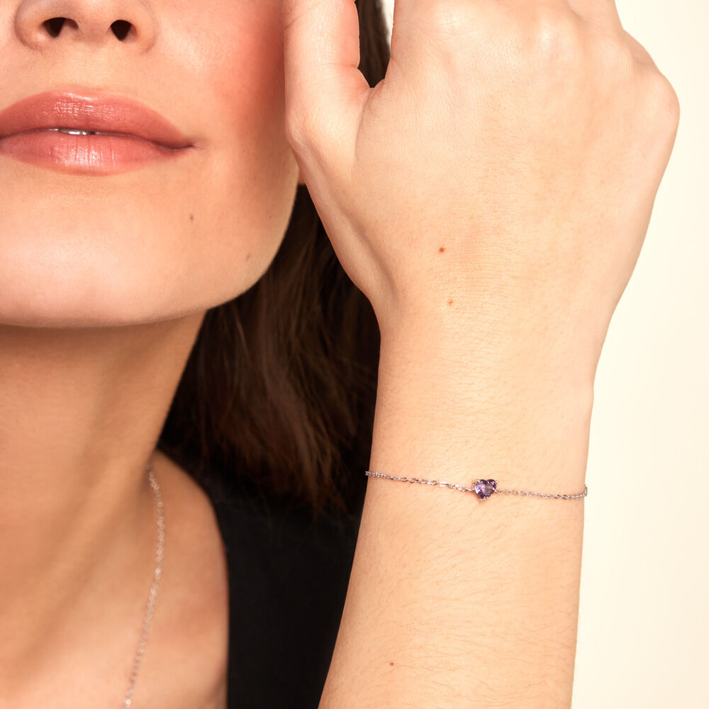 Bracelet Kelvyn Argent Blanc Oxyde De Zirconium - Bracelets chaînes Femme | Marc Orian