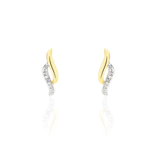 Boucles D'oreilles Puces Callum Or Jaune Diamant - Pendantes Femme | Marc Orian