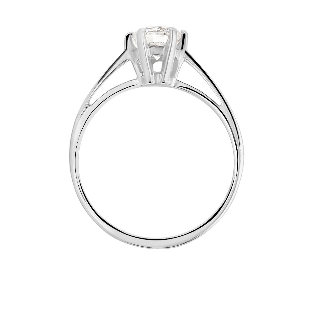 Bague Solitaire Lydia Argent Blanc Oxyde De Zirconium - Solitaires Femme | Marc Orian