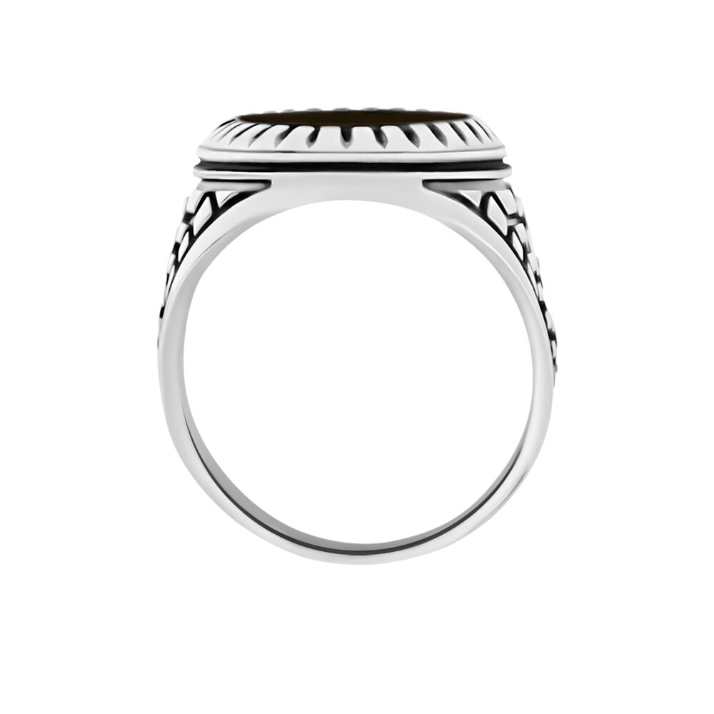 Bague Thimeo Argent Blanc Onyx - Bagues de promesse Homme | Marc Orian
