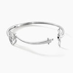 Bracelet Jonc Veronike Argent Blanc Oxyde De Zirconium - Bracelets joncs Femme | Marc Orian