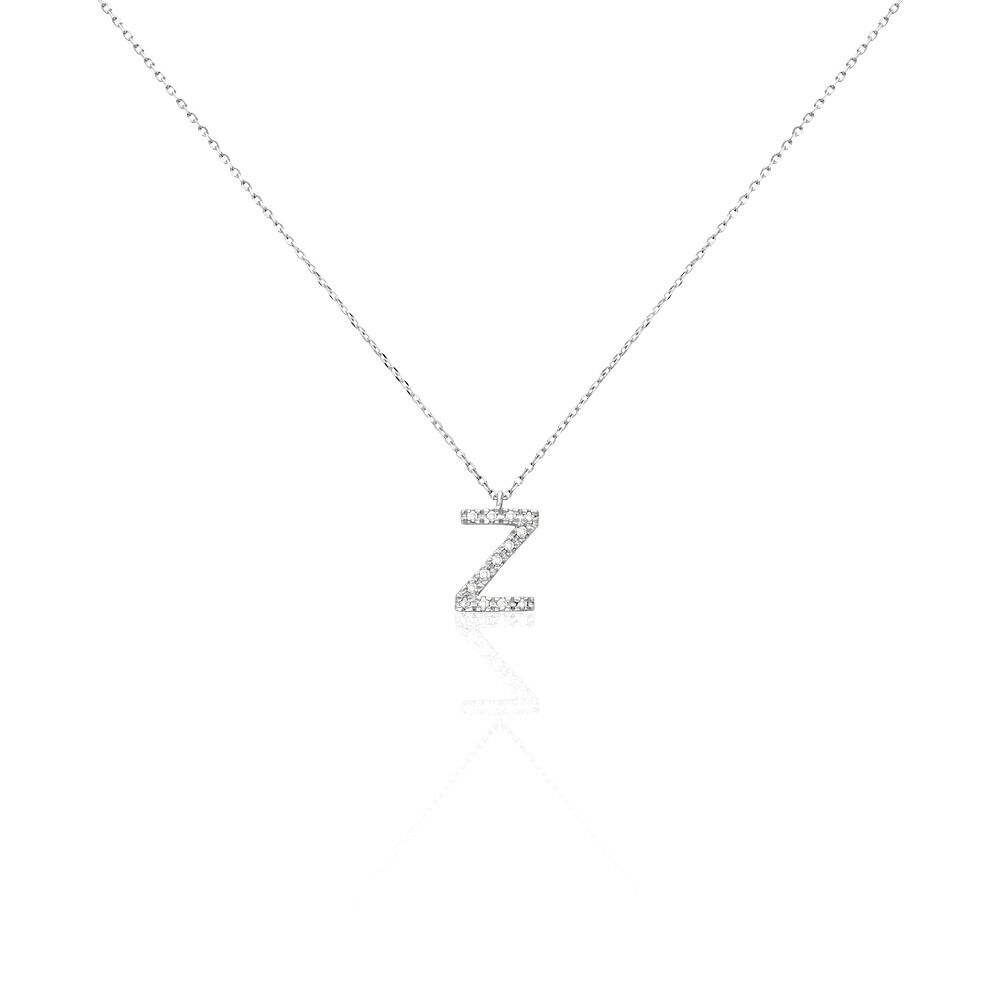 Collier Oran Or Blanc Diamant - Colliers avec pierres Femme | Marc Orian