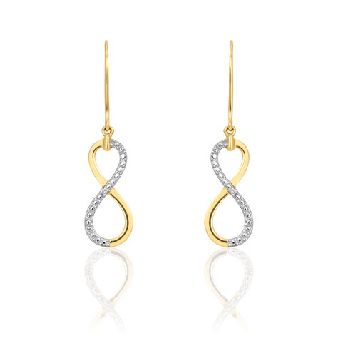 Boucles D'oreilles Pendantes Infino Or Jaune Diamant - Boucles d'oreilles Pendantes Femme | Marc Orian
