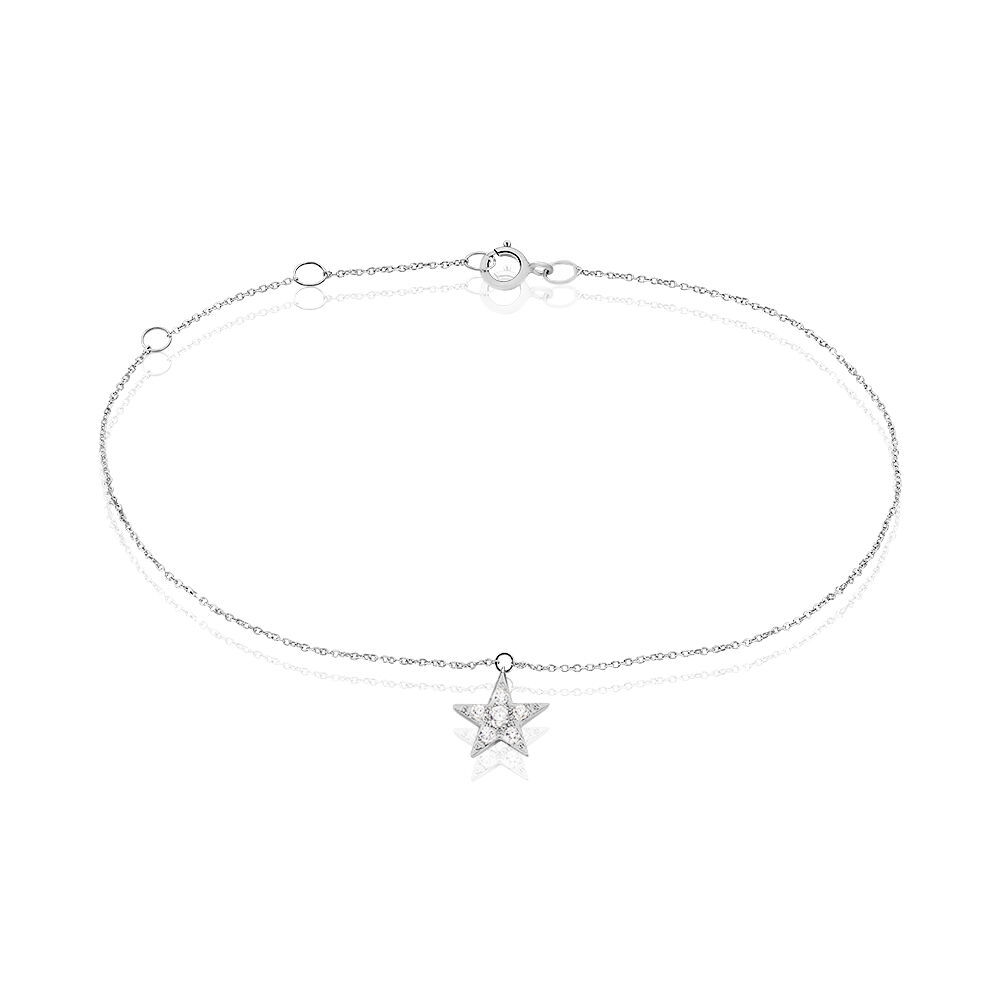 Bracelet Eden Or Blanc Oxyde De Zirconium - Bracelets chaînes Femme | Marc Orian