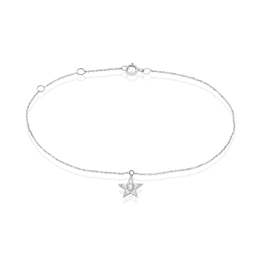 Bracelet Eden Or Blanc Oxyde De Zirconium - Bracelets chaînes Femme | Marc Orian