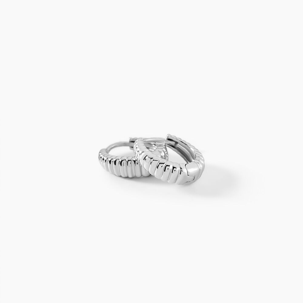 Cr&eacute;oles Ribbed Argent Blanc - Cr&eacute;oles Femme | Marc Orian