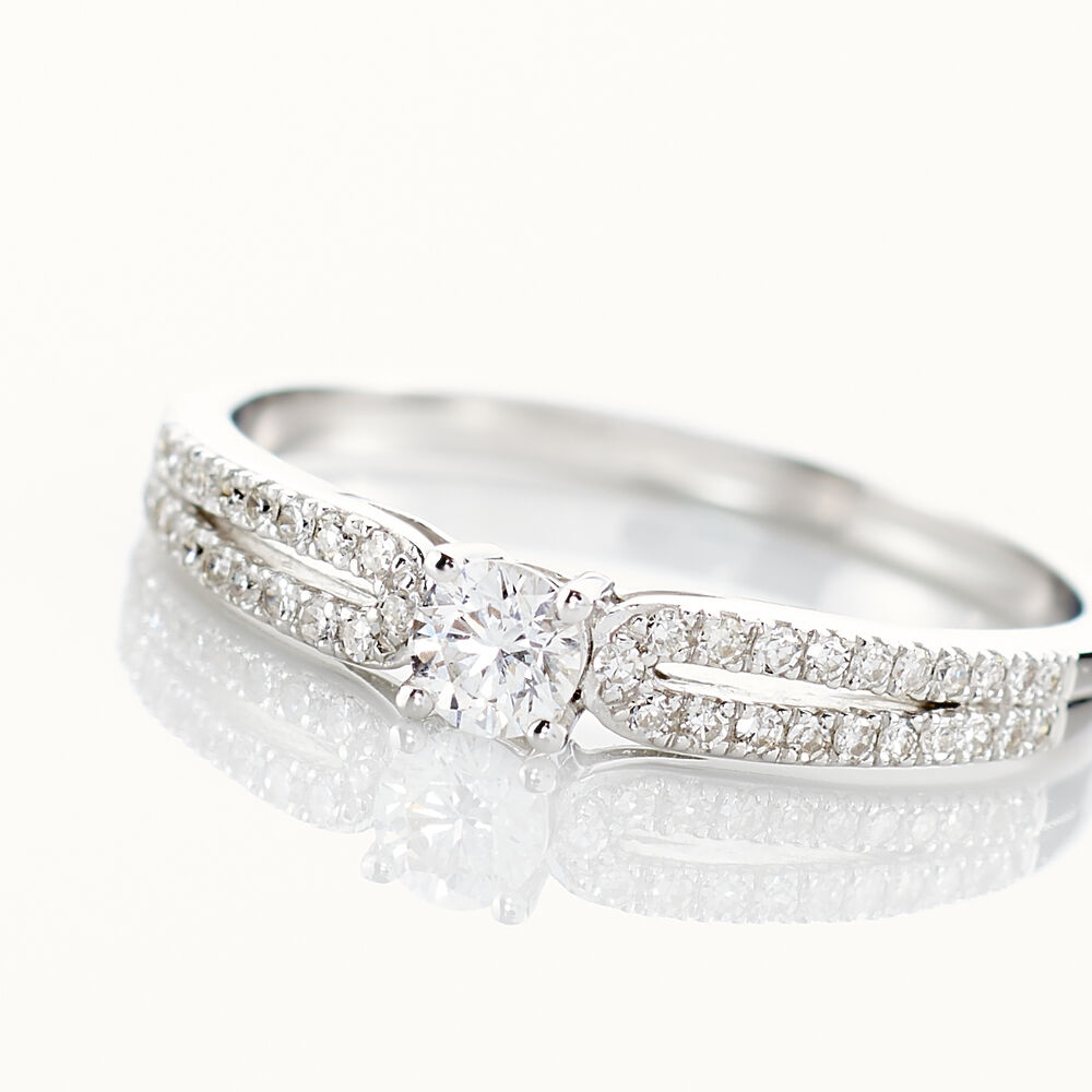 Bague Solitaire Katalina Or Blanc Diamant - Solitaires Femme | Marc Orian