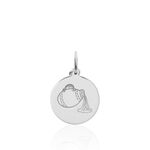 Pendentif Zodiaque Rond Argent Blanc - Bijoux personnalis&eacute;s Famille | Marc Orian