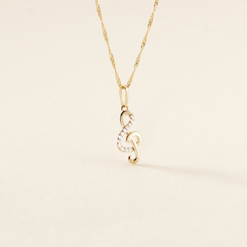 Pendentif Caprais Or Jaune Oxydes De Zirconium - Pendentifs Femme | Marc Orian