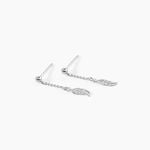 Boucles D'oreilles Pendantes Argent Blanc Maic - Pendantes Femme | Marc Orian