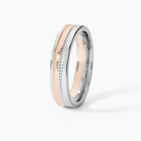 Alliance Viktorina Ruban Plat Or Bicolore - Alliances duo Unisex | Marc Orian