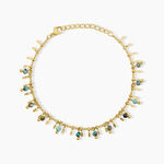 Bracelet Athena Acier Jaune Turquoise - Bracelets cha&icirc;nes Femme | Marc Orian