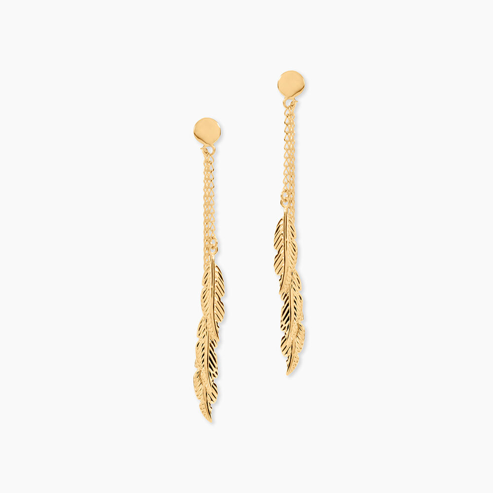 Boucles D'oreilles Tige Feuille Délicates - Bijou Tendance Doré Ou Argenté Pour Femme Et Fille - 13