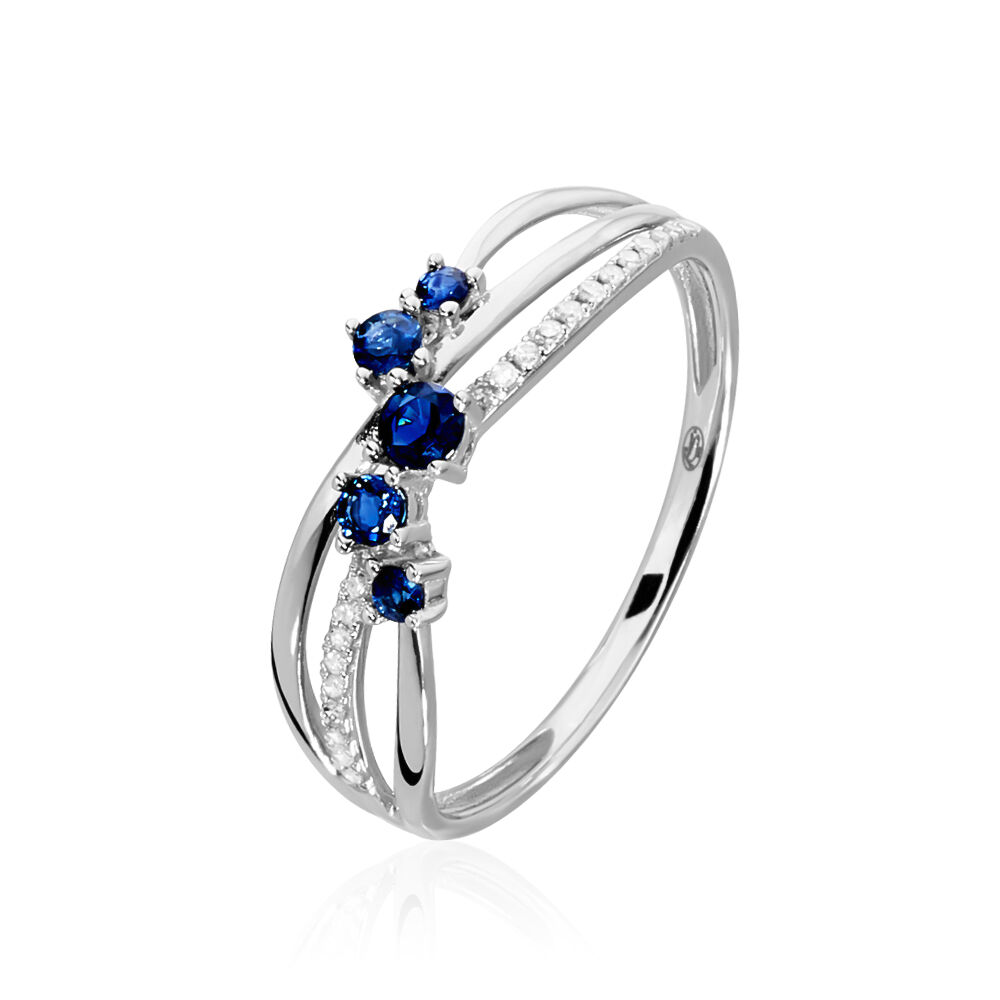 Bague argent saphir on sale