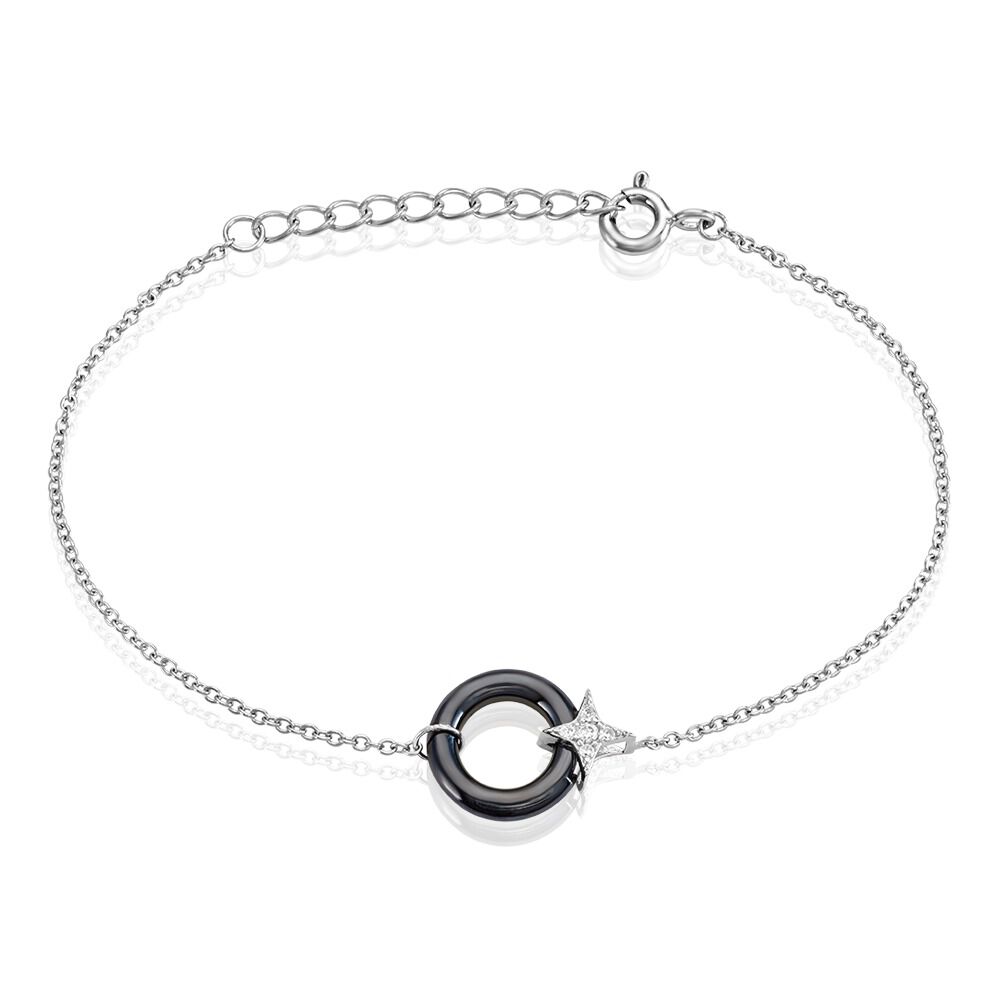 Bracelet Merelle Argent Blanc C&eacute;ramique Oxyde De Zirconium - Bracelets fantaisie Femme | Marc Orian