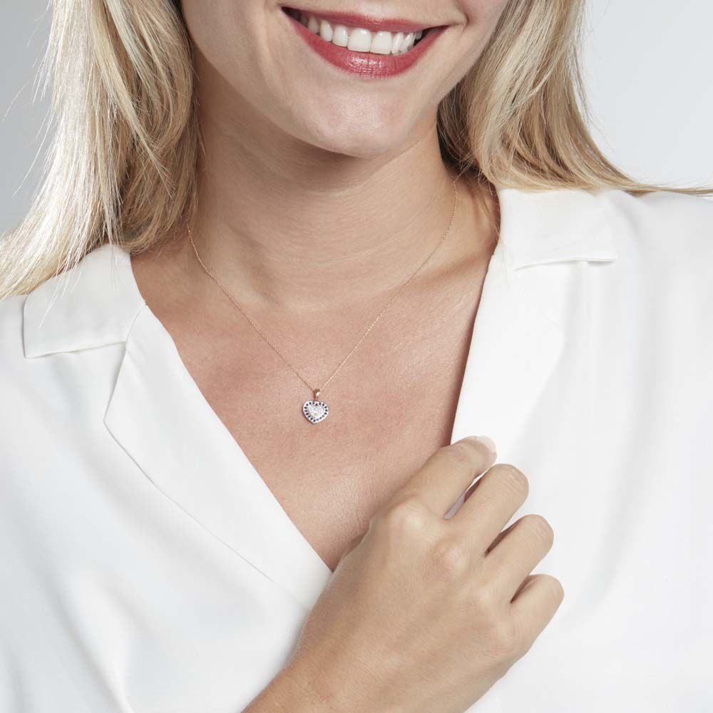Collier Or Jaune Mair Saphirs Diamants - Colliers avec pierres Femme | Marc Orian
