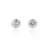 Boucles D'oreilles Puces Talya Argent Blanc Oxyde De Zirconium - Puces Femme | Marc Orian