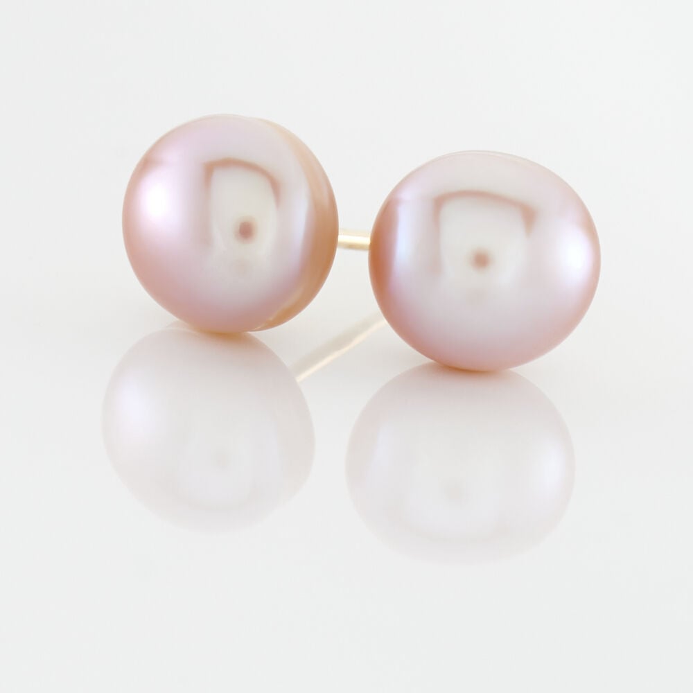 Boucles D'oreilles Puces Kesya Or Jaune Perle De Culture - Boucles d'oreilles mariage Femme | Marc Orian