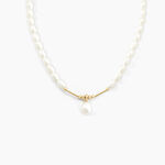 Collier Emma-lisa Or Jaune Perle De Culture - Colliers avec pierres Femme | Marc Orian