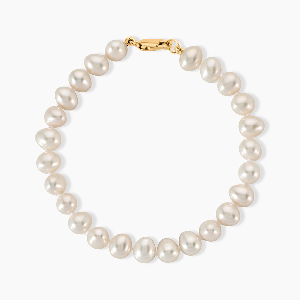Bracelet Merrane Or Jaune Perle De Culture - Bracelets cha&icirc;nes Femme | Marc Orian