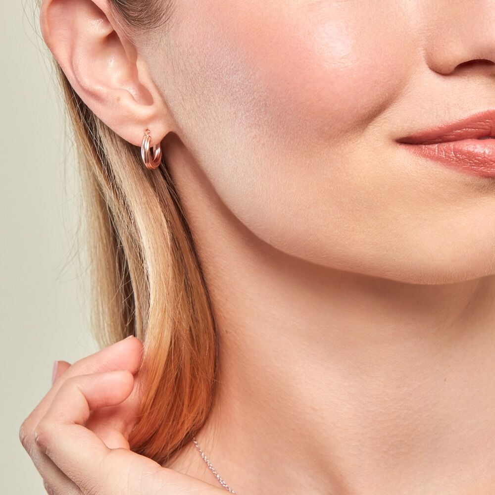Créoles Maia Argent Rose - Créoles Femme | Marc Orian