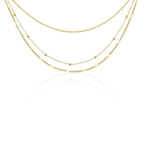 Collier Abigayle Acier Dor&eacute; - Colliers multirangs Femme | Marc Orian