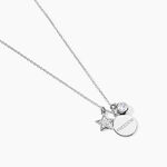 Collier Nessa Argent Blanc Oxyde De Zirconium - Colliers avec pierres Femme | Marc Orian