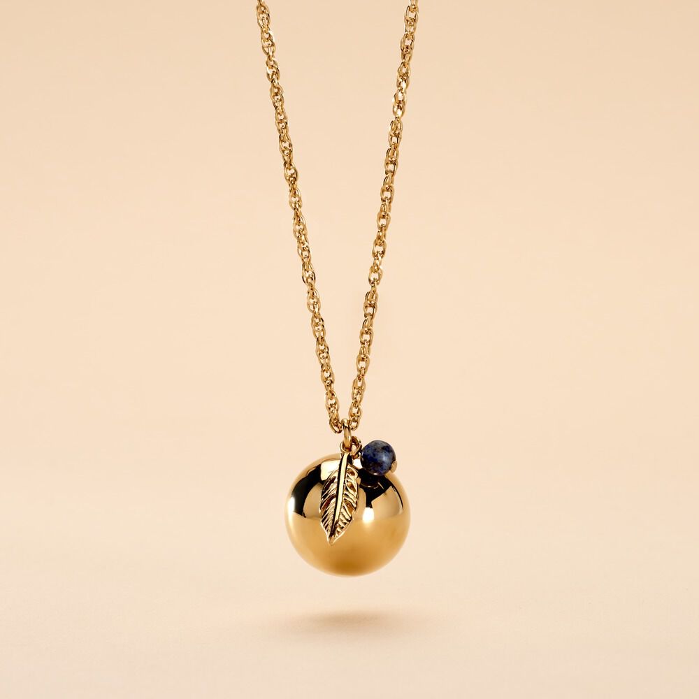 Collier My Bola Acier Jaune Aventurine -  Femme | Marc Orian