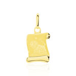 Pendentif Lamie Zodiaque Parchemin Or Jaune - Bijoux personnalis&eacute;s Famille | Marc Orian