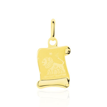 Pendentif Lamie Zodiaque Parchemin Or Jaune