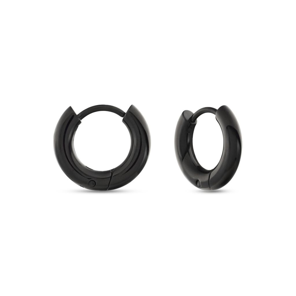 Créoles Phebus Him Acier Noir - Créoles Homme | Marc Orian